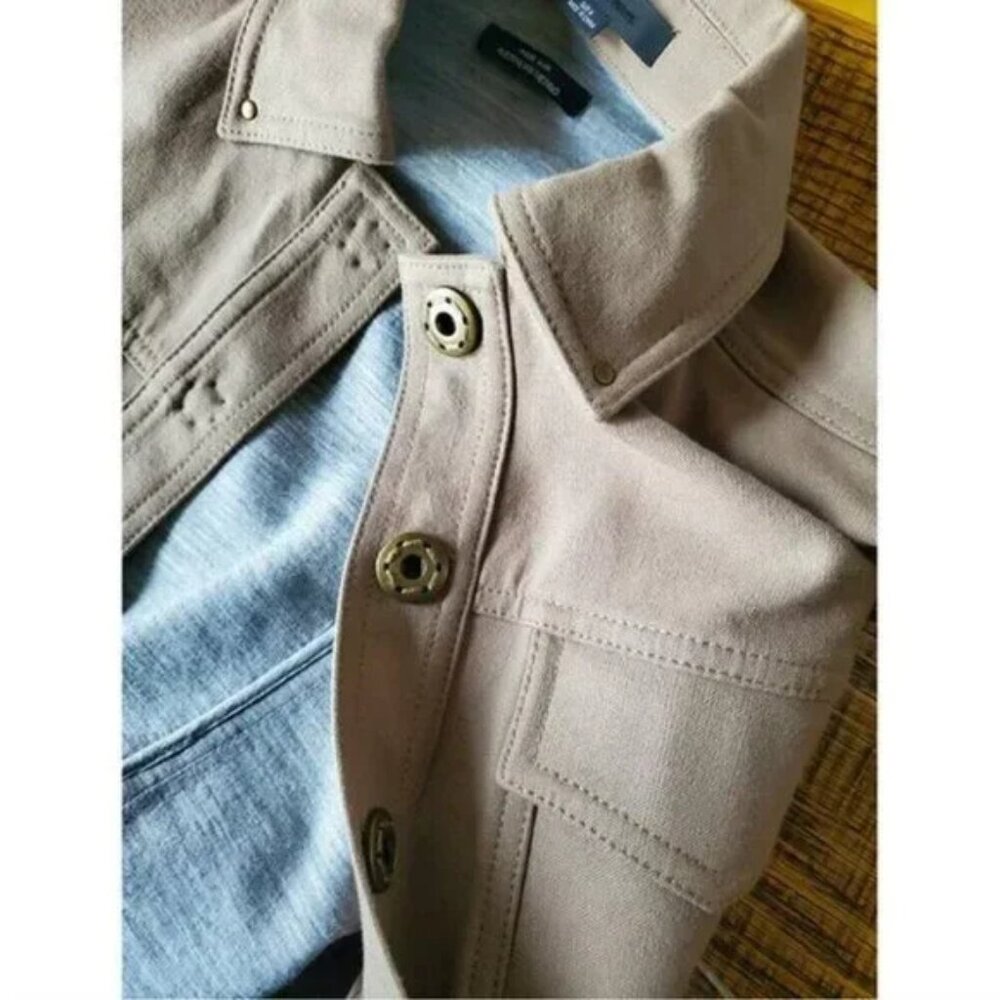 Runway Alexander Wang Long British Khaki Heavy Canvas Vest Jacket Wool Lined 6